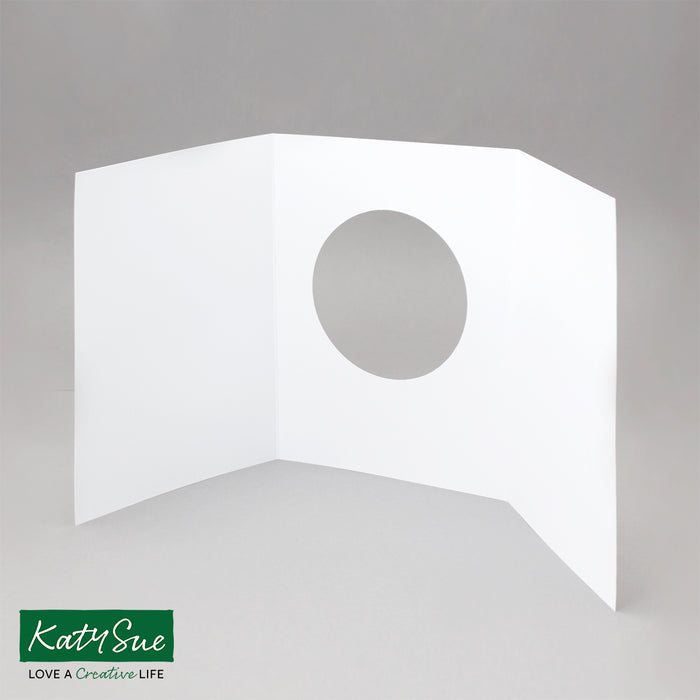 White Circle Aperture Cards 150x203mm (pack of 50)