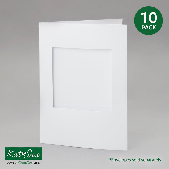 White Square Aperture Cards 150x203mm (pack of 10)