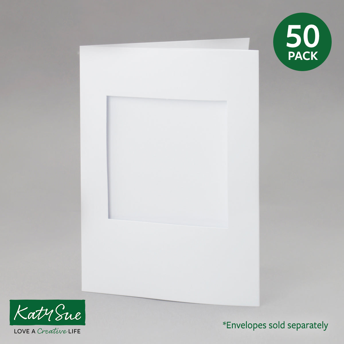 White Square Aperture Cards 150x203mm (pack of 50)