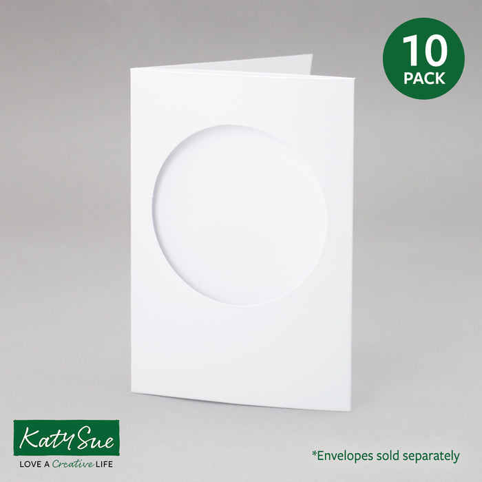 Weiße Kreislochkarten, 104 x 152 mm (10er-Pack)