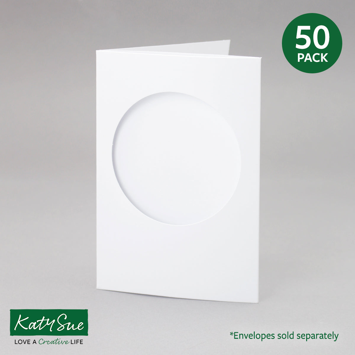 White Circle Aperture Cards 104x152mm (pack of 50)