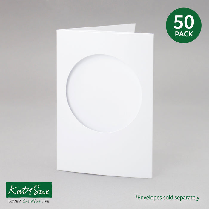 Weiße Kreislochkarten 104 x 152 mm (50er-Pack)