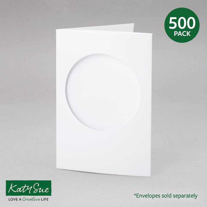 Weiße Kreislochkarten, 104 x 152 mm (500er-Packung)