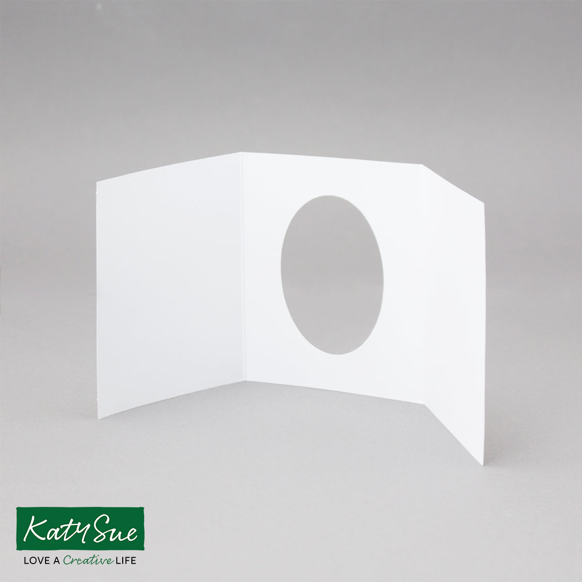 White Oval Aperture Cards 88x114mm (pack of 10)