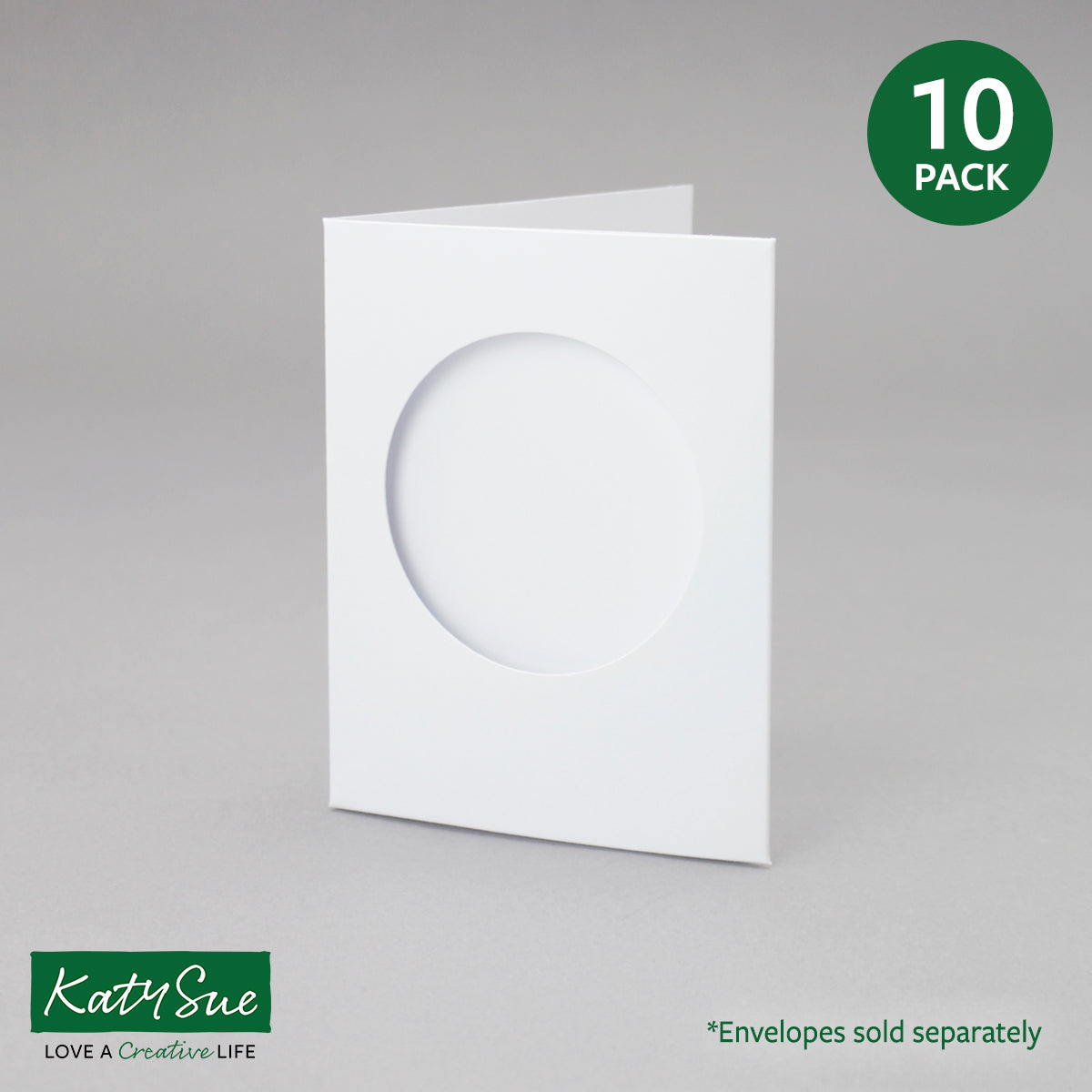 White Circle Aperture Cards 88x114mm (pack of 10)