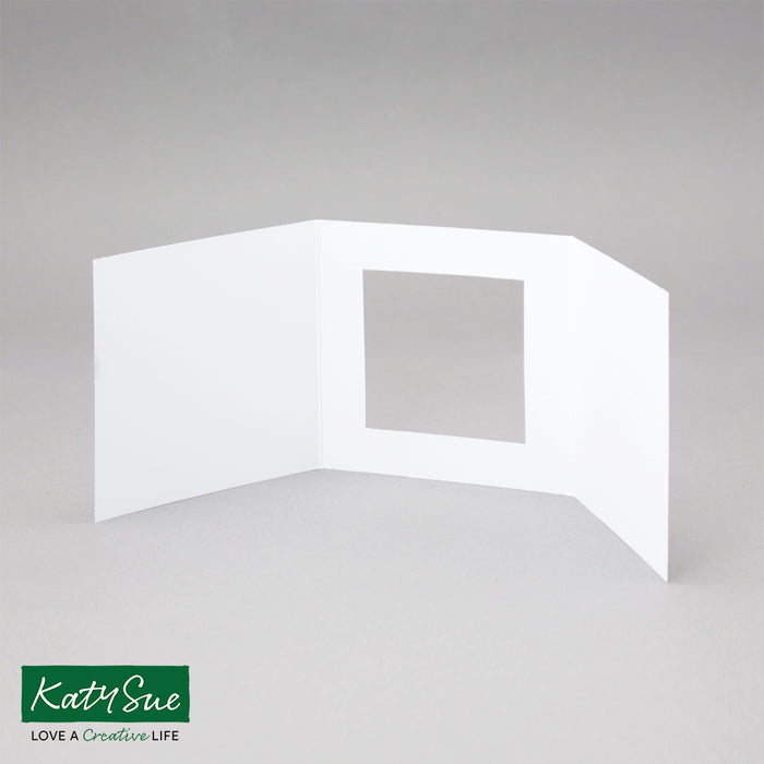 Weiße Karten mit quadratischer Öffnung, 100 x 100 mm (50er-Pack)
