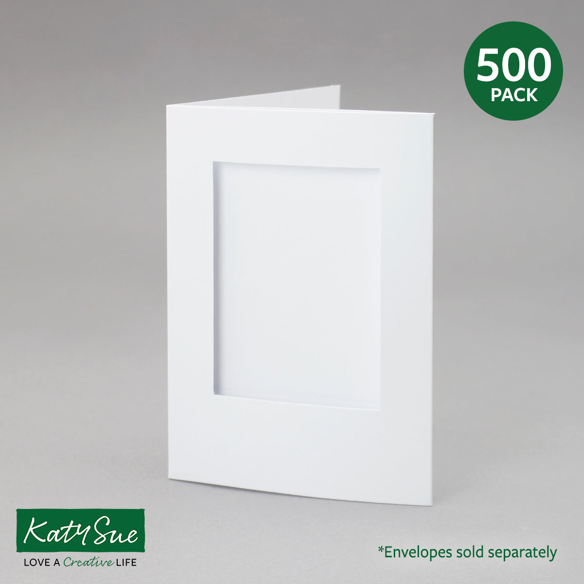 White Rectangle Aperture Cards 104x152mm (pack of 500) — Katy Sue Designs