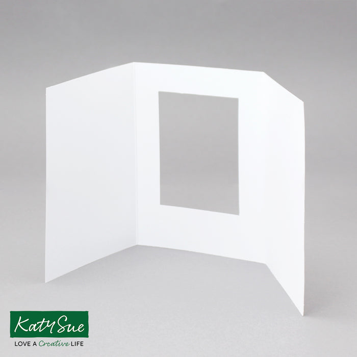 Weiße Karten mit rechteckiger Öffnung, 104 x 152 mm (500er-Packung)