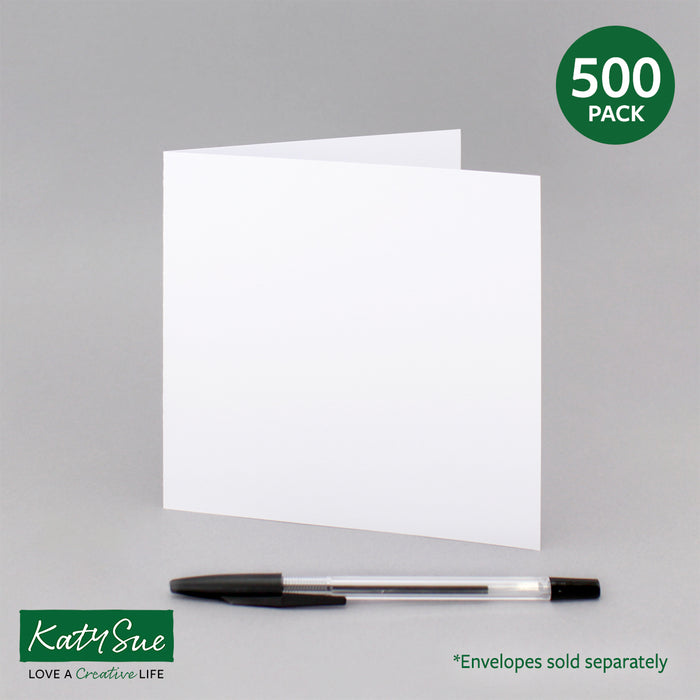 Weiße, einfach gefaltete Karten, 300 g/m², 144 x 144 mm (500er-Packung)