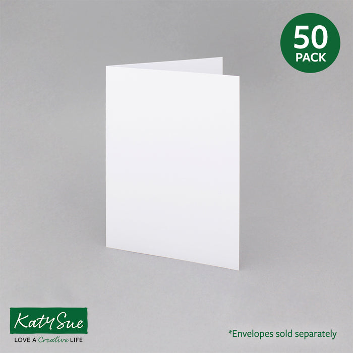 Weiße, einfach gefaltete A6-Karten, 300 g/m², 105 x 148 mm (50er-Pack)