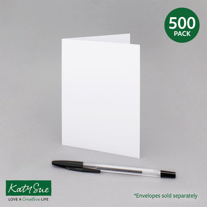 Weiße, einfach gefaltete A6-Karten, 300 g/m², 105 x 148 mm (500er-Packung)