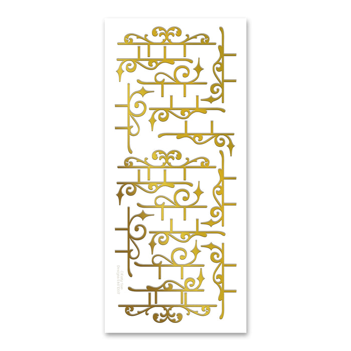Fancy Brackets Gold Self Adhesive Peel Off Stickers