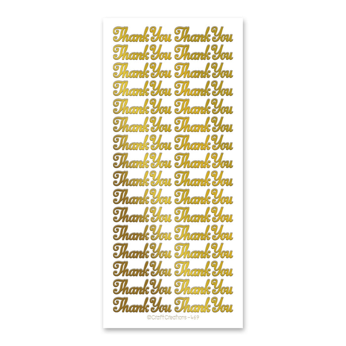 Selbstklebende Aufkleber „Everyday Words“ in Gold, 15er-Pack