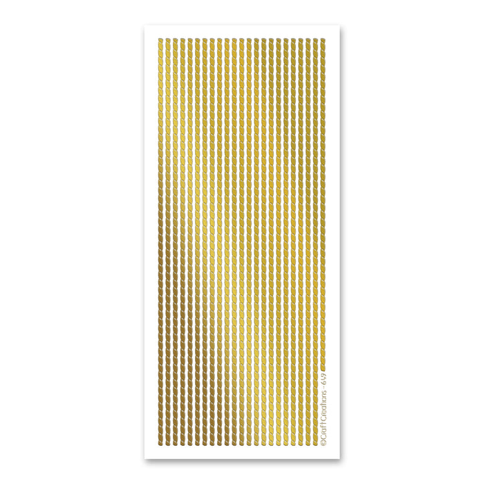 Rope Borders Gold Self Adhesive Stickers