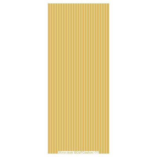 3.5mm Wide Straight Lines  Gold