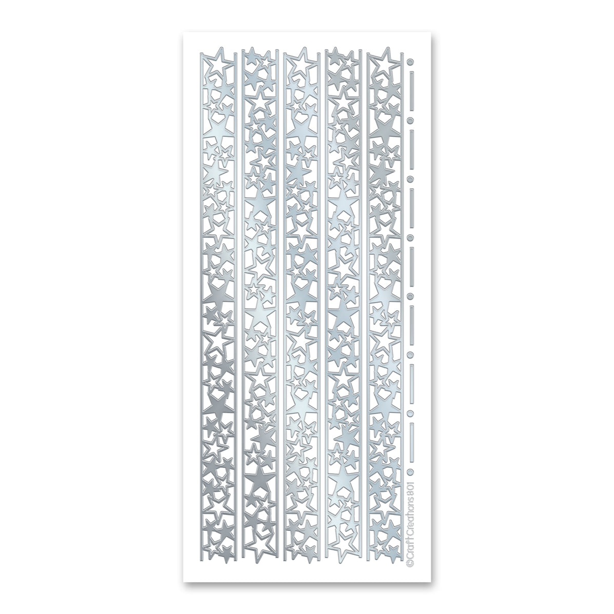 Wide Star Borders Silver Self Adhesive Peel Off Stickers — Katy Sue Designs