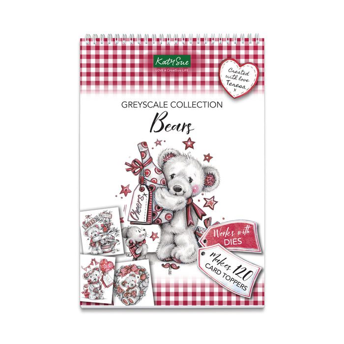 Bears Greyscale Collection | Paper Craft Pad (Not Die Cut)
