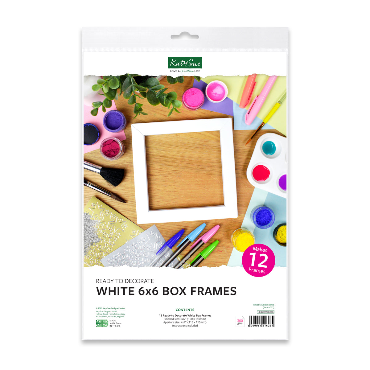 White 6x6 Box Frames, pack of 12