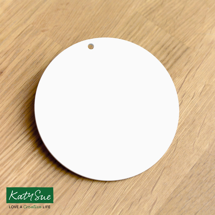 Acrylic 100mm Circle Disc Blank - 3mm Matte White Pack of 5