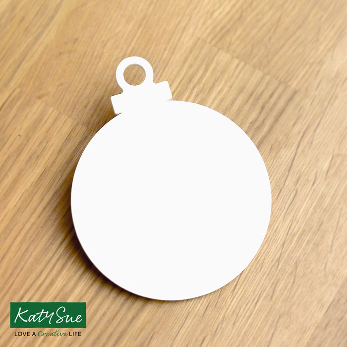 Acrylic 80mm Bauble Blank - 3mm Matte White Pack of 10
