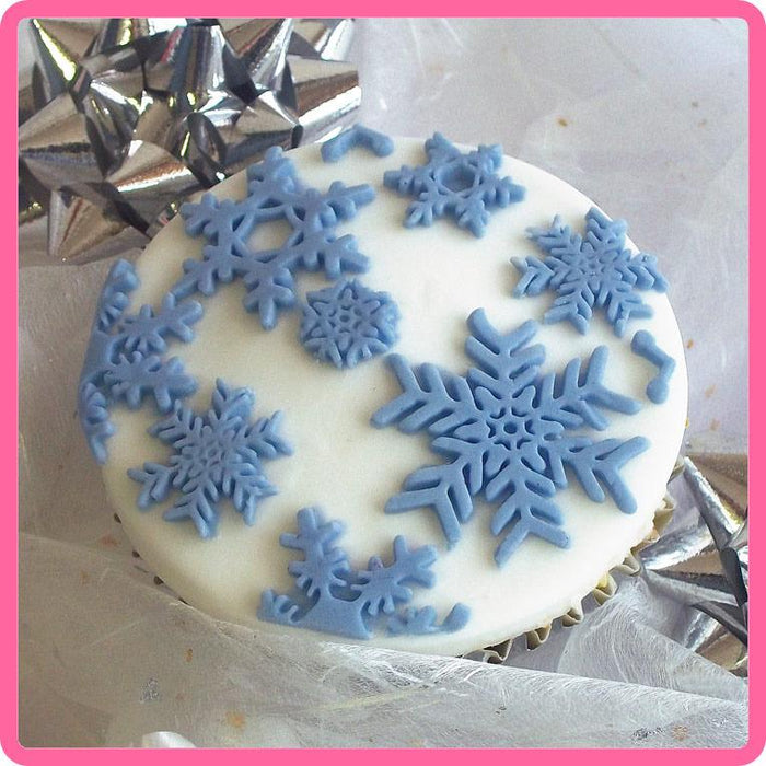 LKDQUTHM Christmas Snowflake Cake Silicone Fondant Molds Snowflake