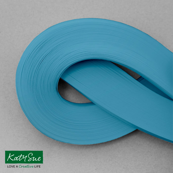 Kingfisher Blue 10mm Single Colour Quilling Strips (pack of 100)
