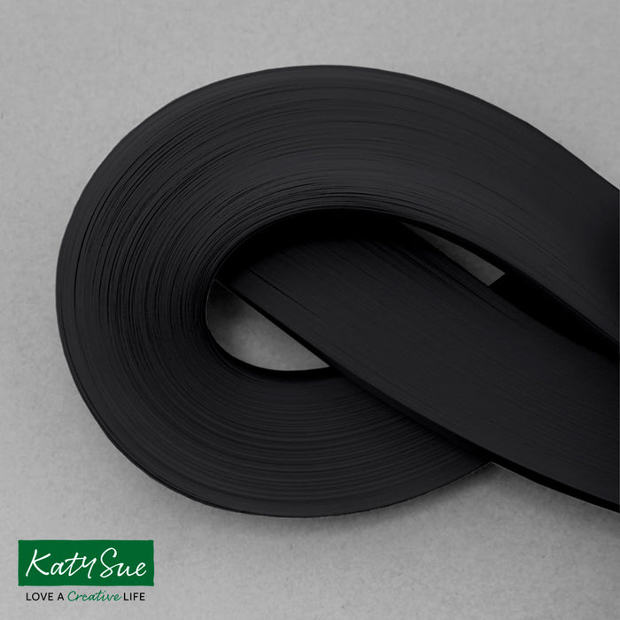 Black 10mm Single Colour Quilling Strips (pack of 100)
