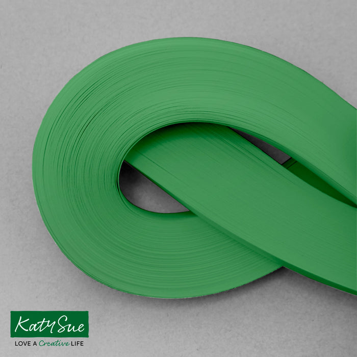 Mittelgrüne 10 mm einfarbige Quilling-Streifen (Packung mit 100 Stück)