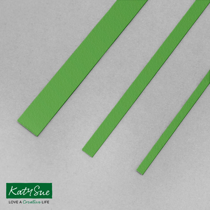 Blattgrüne 5 mm einfarbige Quilling-Streifen (Packung mit 100 Stück)