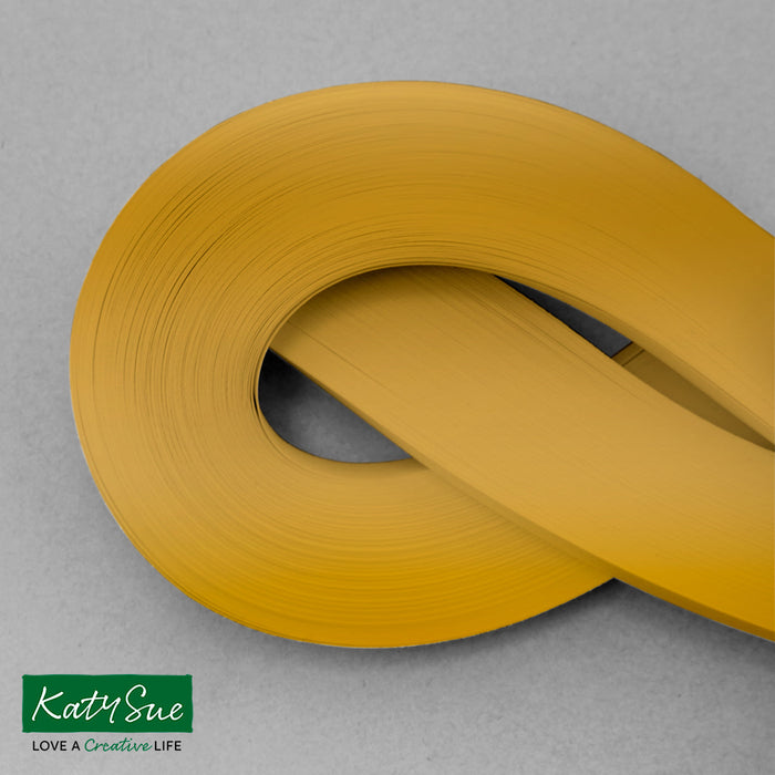 Einfarbige Quilling-Streifen aus massivem Gold, 10 mm, 100 Stück