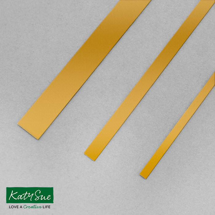 Einfarbige Quilling-Streifen aus massivem Gold, 5 mm, 100 Stück
