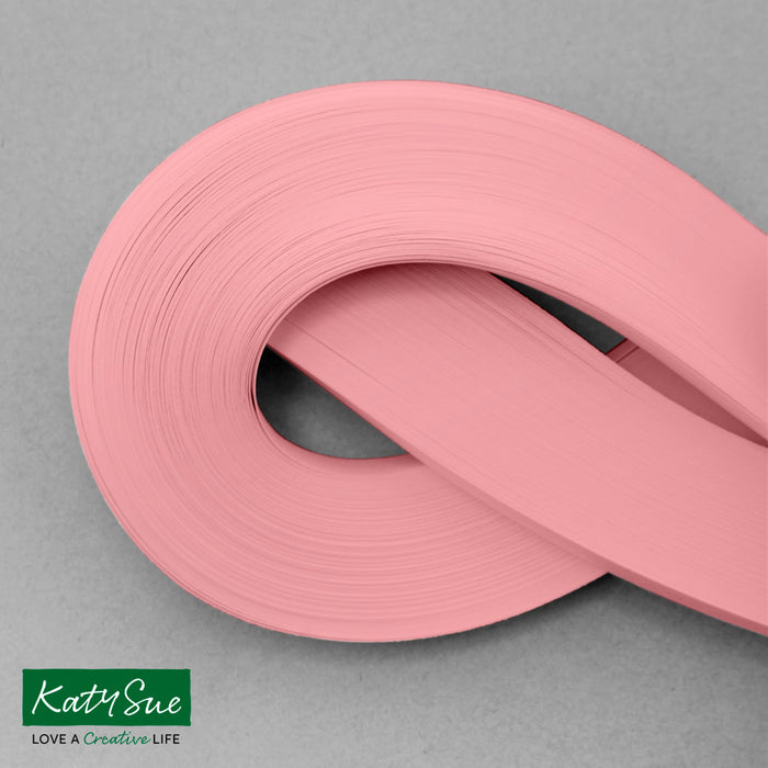 Einfarbige Quilling-Streifen, Flamingo-Rosa, 5 mm, 100 Stück