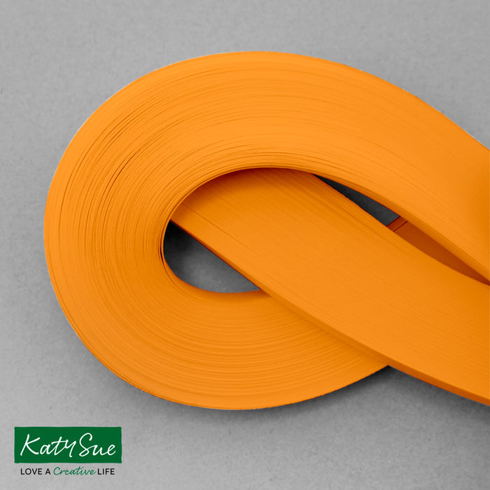 Tangerine 10mm Single Colour Quilling Strips (pack of 100)