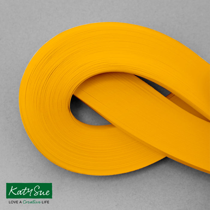 Deep Yellow 10mm Single Colour Quilling Strips (pack of 100)