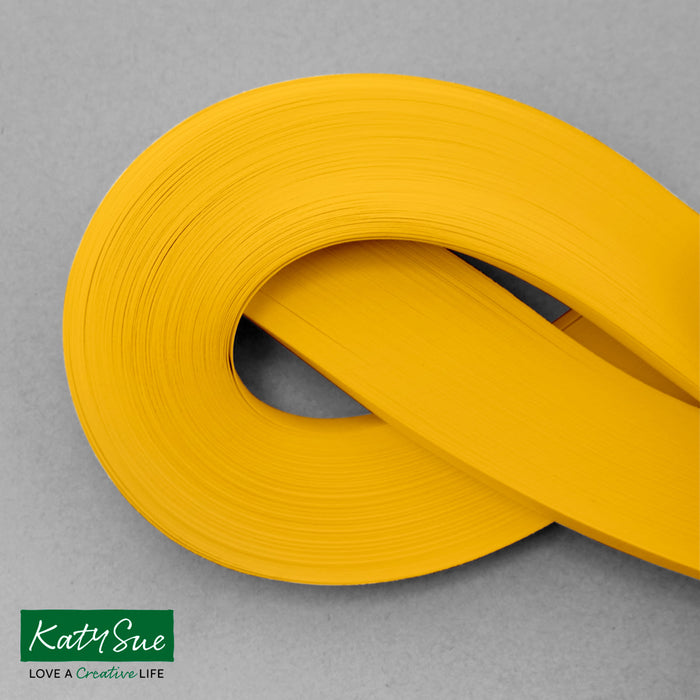 Leuchtend gelbe 10 mm einfarbige Quilling-Streifen (Packung mit 100 Stück)