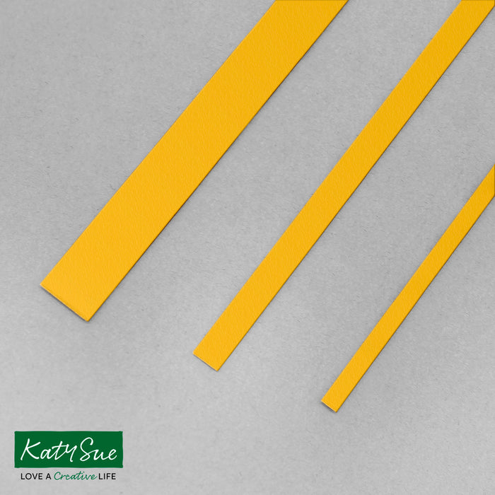 Leuchtend gelbe 3 mm einfarbige Quilling-Streifen (Packung mit 100 Stück)