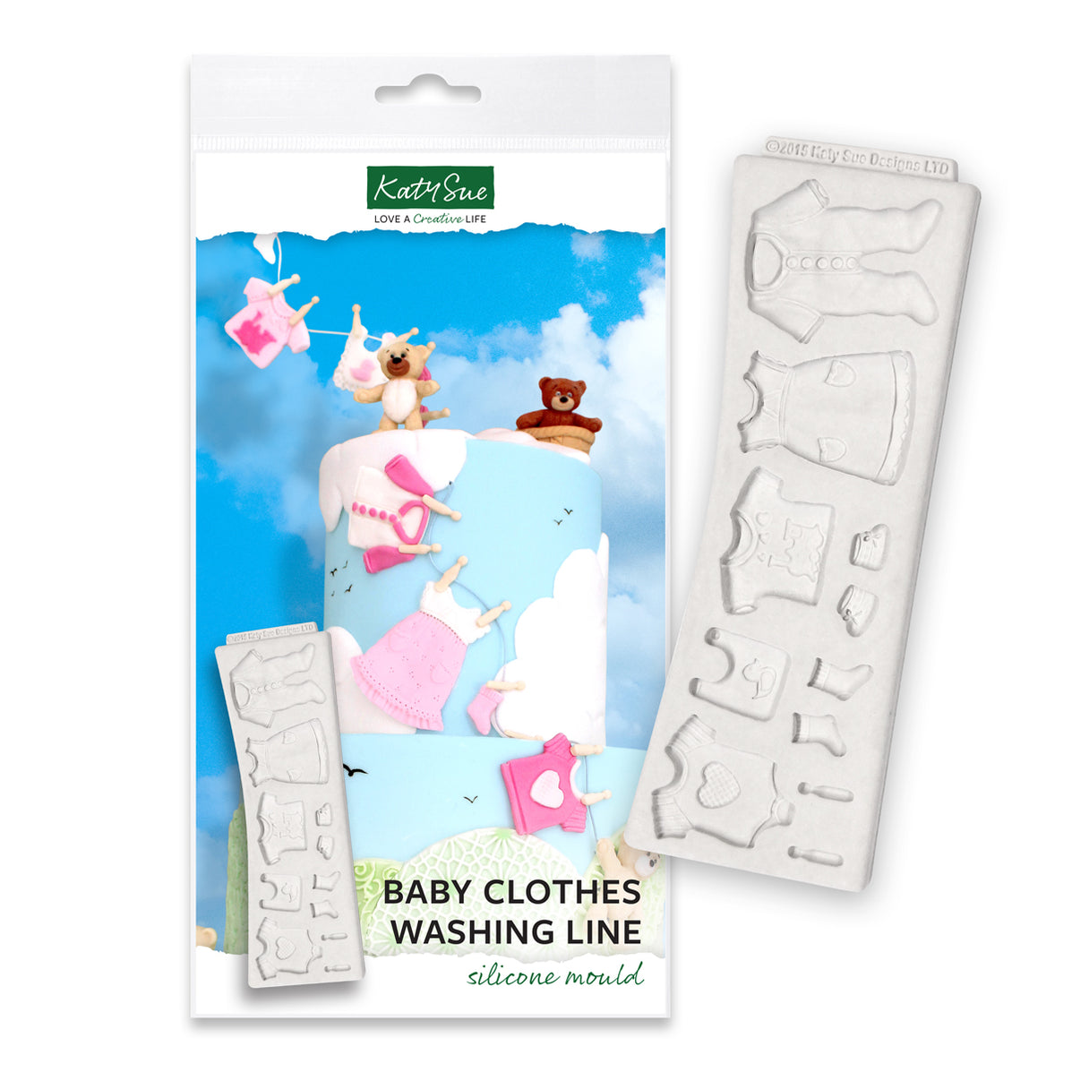 Baby Clothes Washing Line Mould Katy Sue Designs