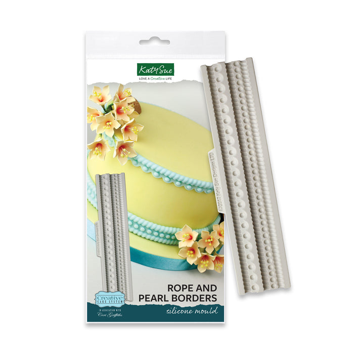 Rope and Pearl Borders Silicone Mould