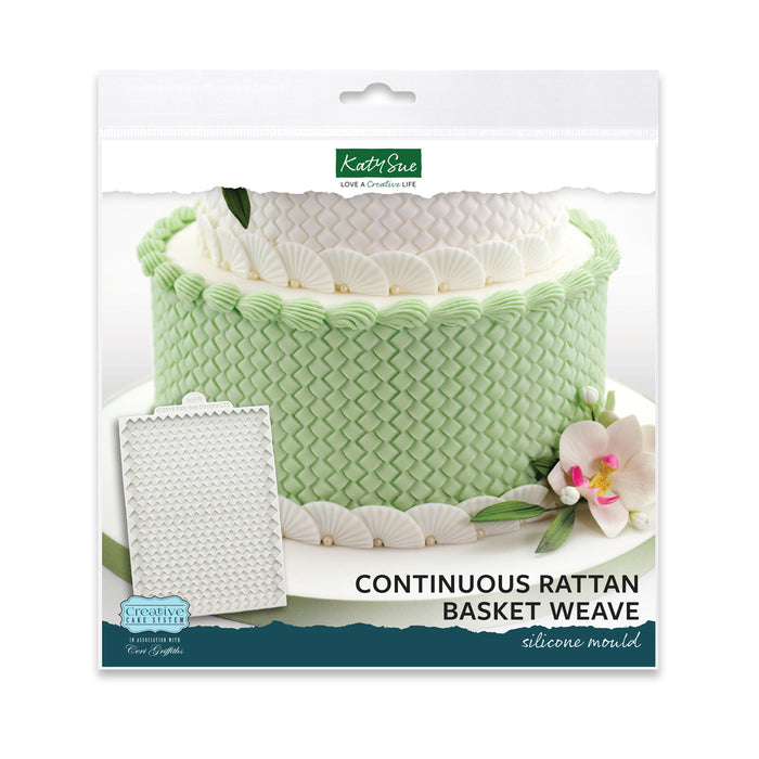 Continuous Rattan Basket Weave Silicone Mould