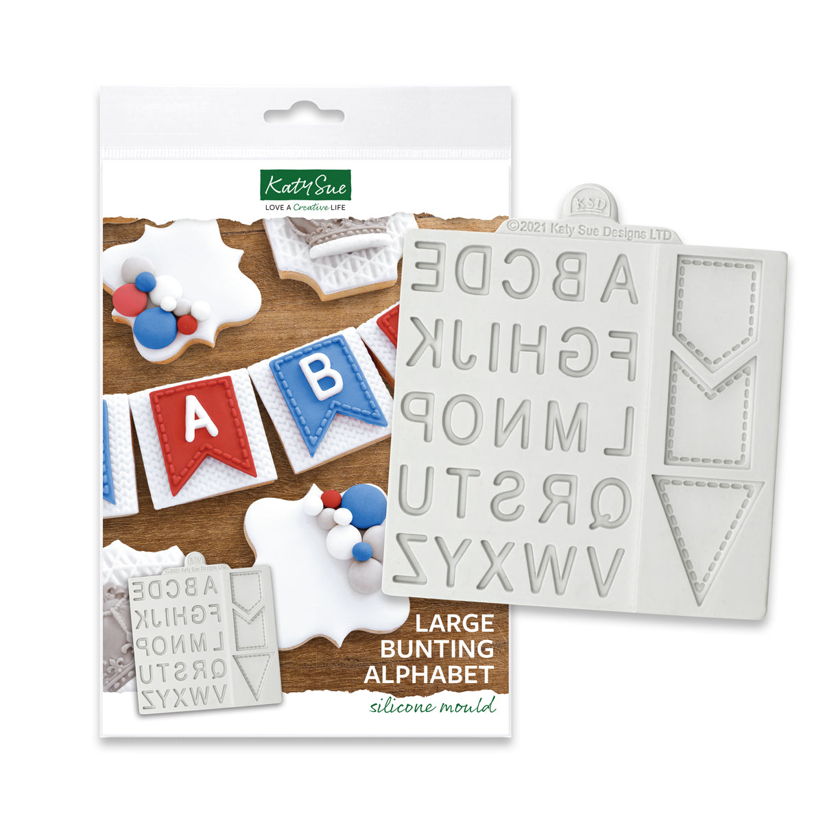 Large Bunting Alphabet Silicone Mould