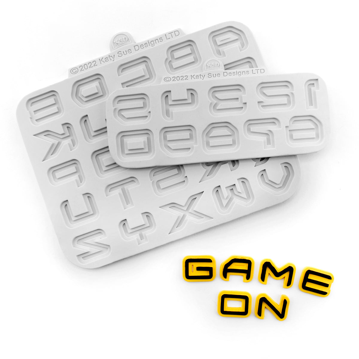 Science Fiction Alphabet and Numbers Silicone Moulds, set of 2