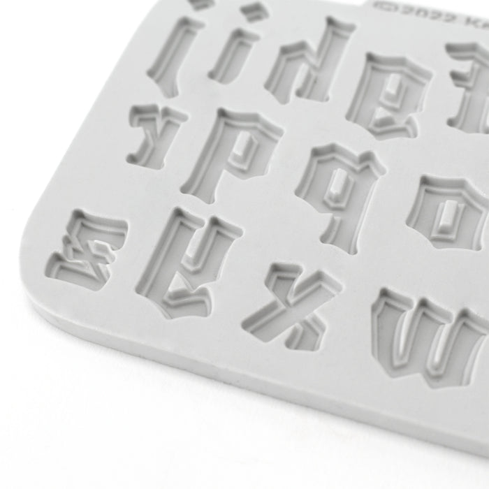 26 English Letters 3D Alphabet Mold Silicone Uppercase Lowercase