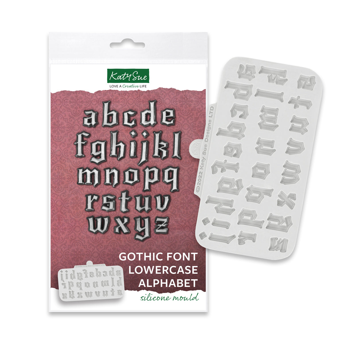 Gothic Font Lowercase Alphabet Silicone Mould