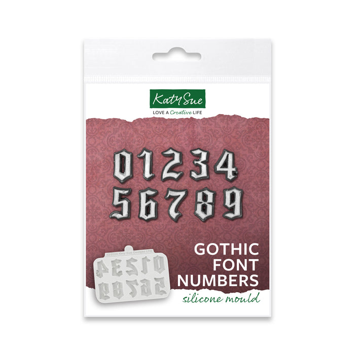 Gothic Font Numbers Silicone Mould
