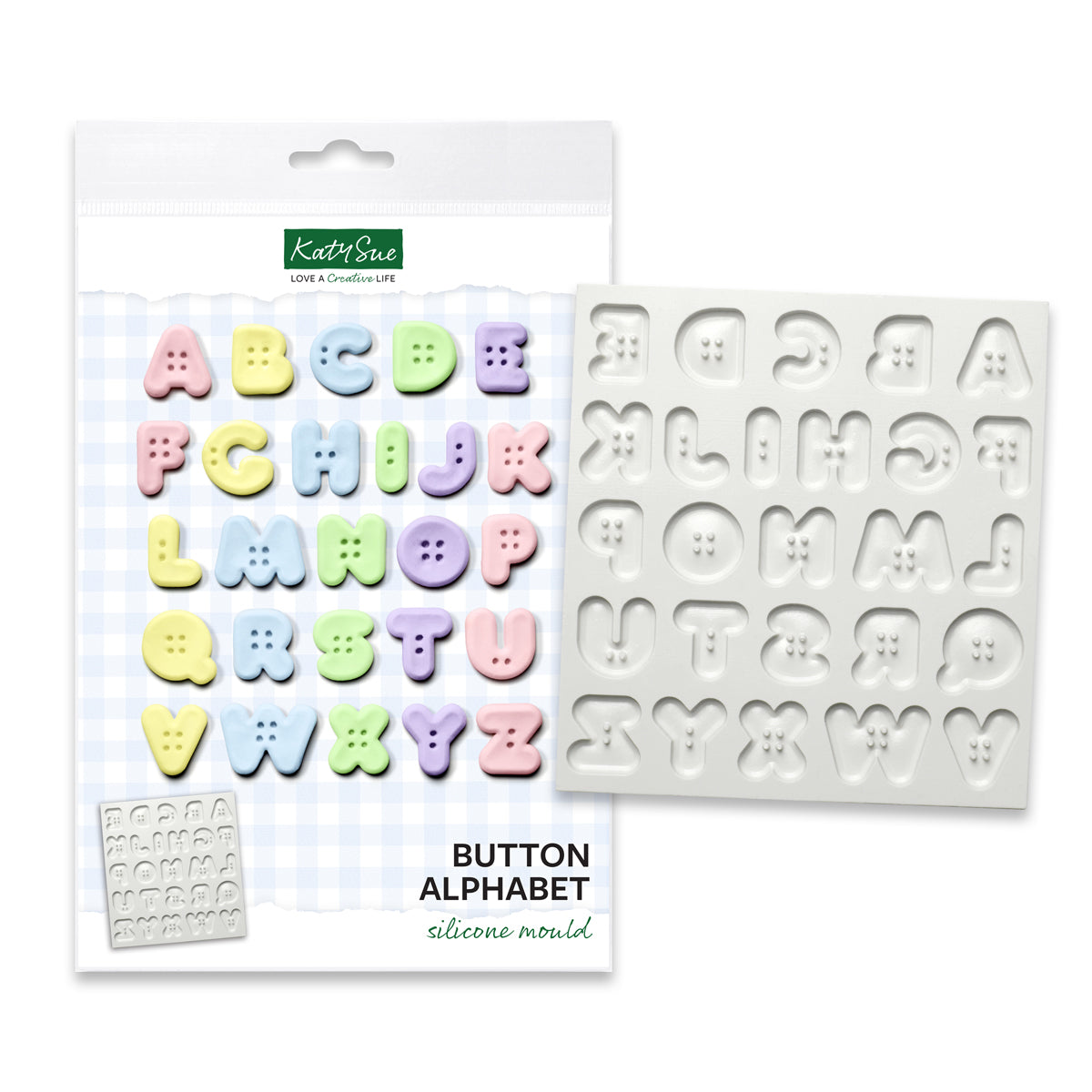 Button Alphabet Silicone Mould