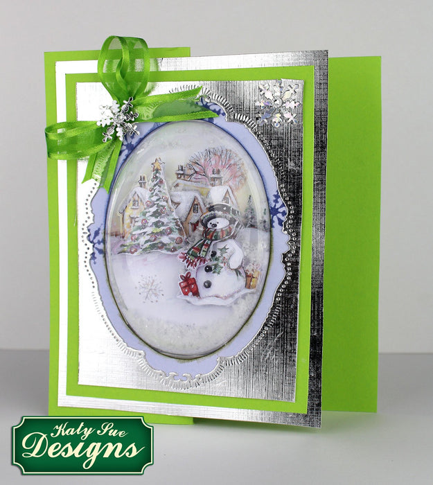 C - An idea using the Snow Globe Christmas Scenes & Flower Soft Kit product