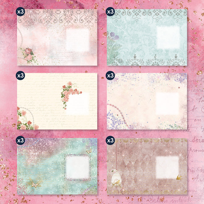 Kanban Crafts A Touch of Blush Insert Papers, 18 sheets