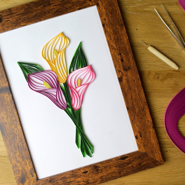 Calla Lily Quilling Template Kit