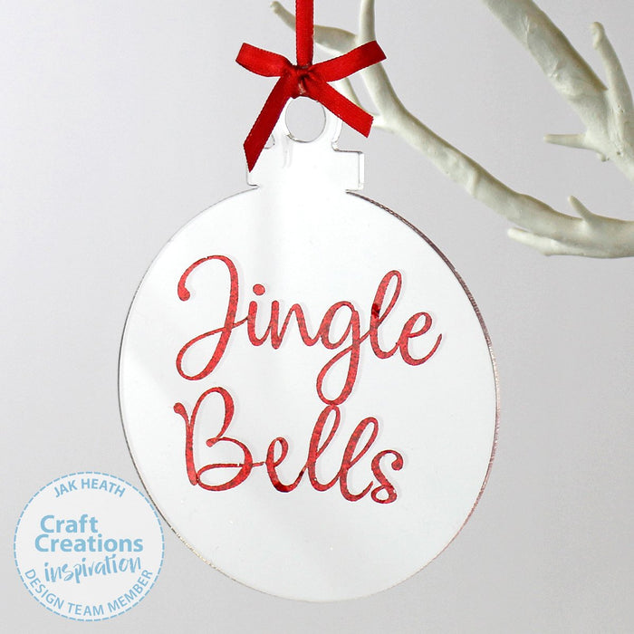 Acrylic Christmas Hanging Baubles - 2mm Clear Pack of 20