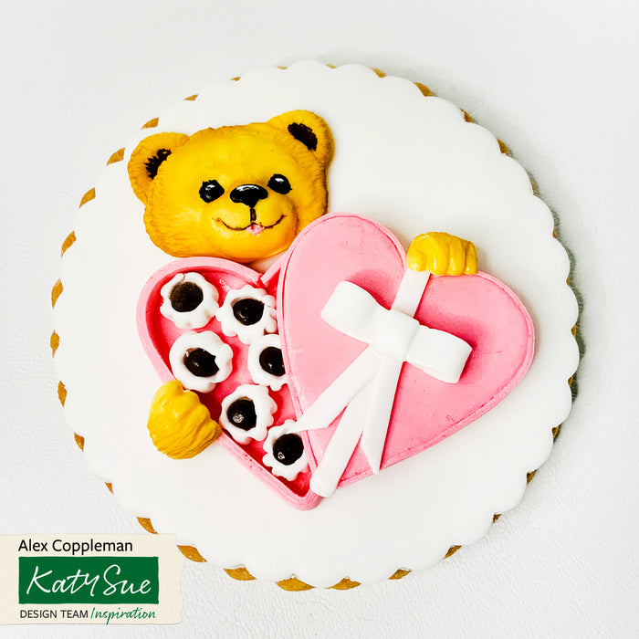 Teddy with Heart Silicone Mould